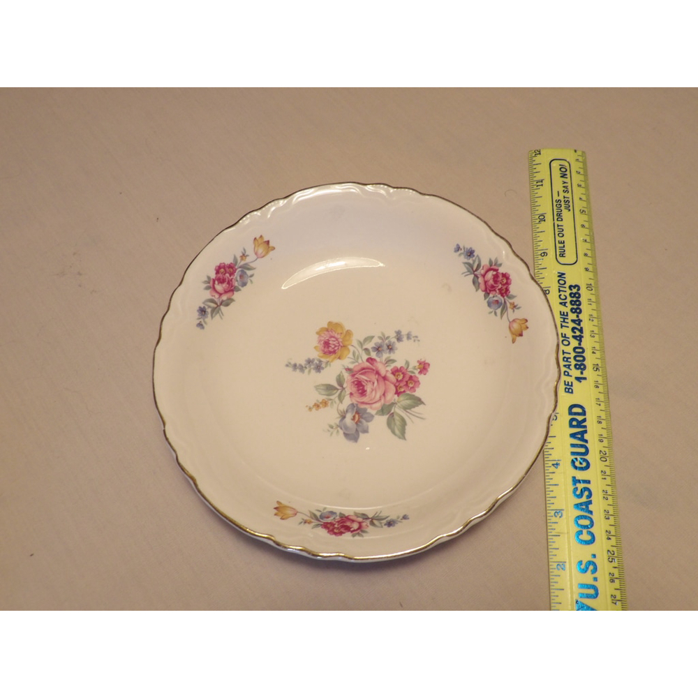 Unbranded Decorative Bowl White with Floral Design